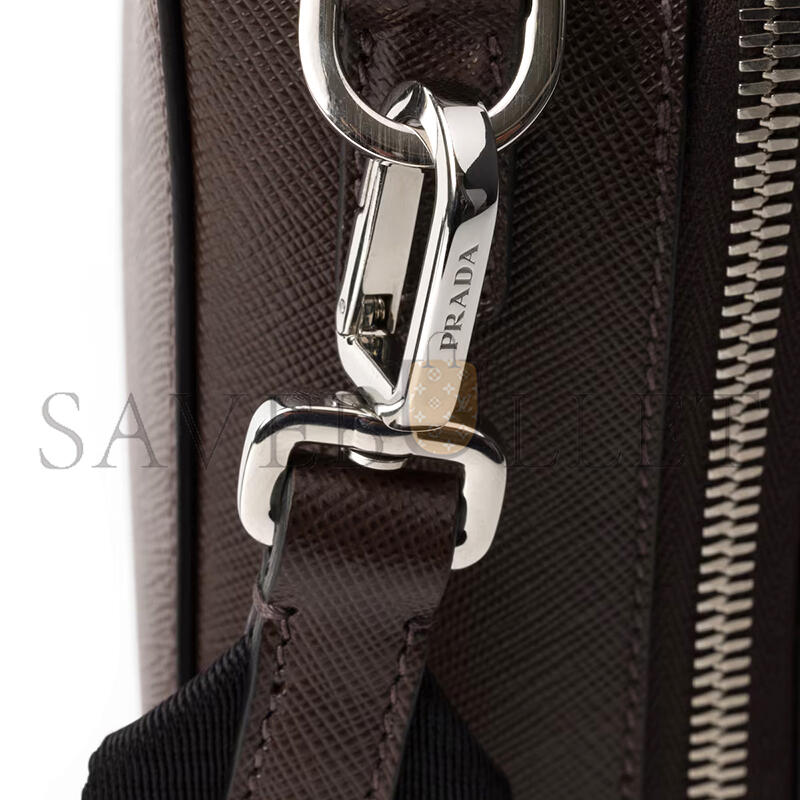Pra*a brique saffiano leather bag 2vh069 (22*16*6cm)